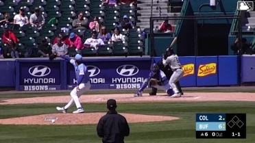 Kody Huff homers (5) on a fly ball to left center field.