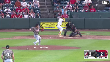 Won-Bin Cho homers (4) on a fly ball to right center field.