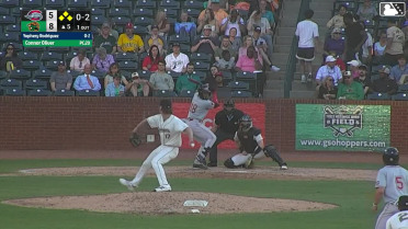 Yophery Rodriguez out on a sacrifice fly to center fielder Edward Florentino. Jack Winnay scores. Mason White to 3rd.