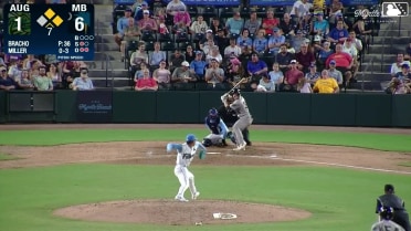 Cody Miller homers (1) on a fly ball to left center field. Michael Martinez scores. Joe Olsavsky scores.