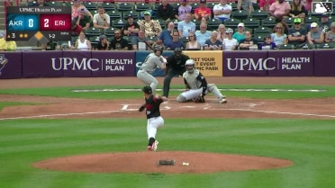 Nick Mitchell singles on a line drive to center fielder Patrick Lee. Aaron Walton scores.