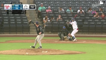 Jake Gelof homers (19) on a line drive to left field.