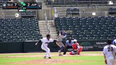 Jeremy Rodriguez singles on a ground ball to right fielder Andres Valor. Julio Zayas scores. Jeremy Rodriguez out at 2nd on the throw, right fielder Andres Valor to first baseman Julio Henriquez to shortstop Luis Arana. AJ Salgado to 3rd.