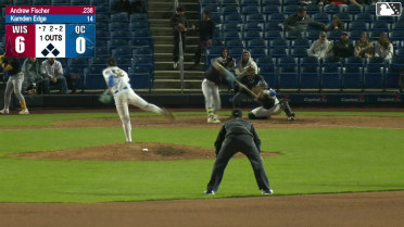 Andrew Fischer out on a sacrifice fly to right fielder Nolan Sailors. Luis Peña scores.