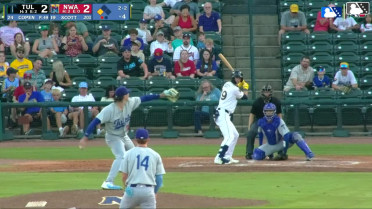 Connor Scott singles on a line drive to left fielder Josue De Paula. Rudy Martin Jr. scores.
