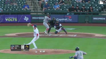 Ben Gamel doubles (1) on a sharp line drive to center fielder Alejandro Osuna. Aaron Schunk scores. Jair Camargo to 3rd.