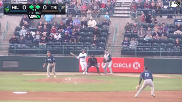 Ryan Nicholson out on a sacrifice fly to left fielder Yerald Nin. Johan Macias scores.