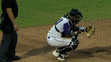 Vahn Lackey throws two runners trying to steal