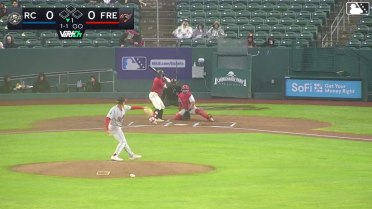 Cameron Nelson homers (1) on a fly ball to center field.