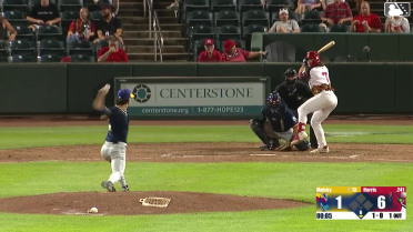 Dakota Harris homers (10) on a line drive to center field.