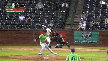 Wyatt Sanford homers (9) on a fly ball to center field. Brian Sanchez scores.