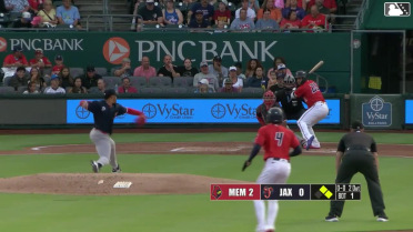 Agustín Ramírez doubles (14) on a sharp line drive to right fielder Colton Ledbetter. Andrew Pintar scores. Owen Caissie to 3rd.