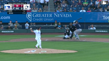 Jonah Bride doubles (15) on a sharp line drive to left fielder Angel Ortiz. Santiago Espinal scores.
