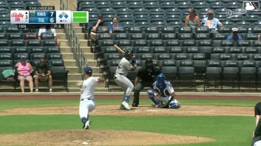 Alberto Rodriguez singles on a ground ball to center fielder Mike Sirota. Connor Scott scores. Justin Johnson to 2nd.