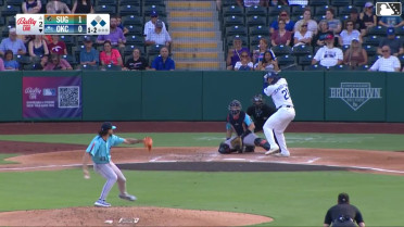 Griffin Lockwood-Powell singles on a ground ball to center fielder Lucas Spence. Alek Thomas scores. Jack Suwinski to 2nd.