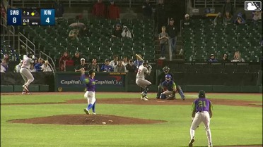 Oswaldo Cabrera out on a sacrifice fly to right fielder Kevin Alcántara. Marco Luciano scores.
