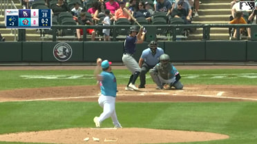 Jay Harry singles on a ground ball to shortstop Owen Cobb. Jorge Burgos scores.