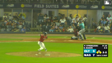 Dru Baker singles on a line drive to left fielder Eddys Leonard. Jacob Gonzalez scores. Drew Romo to 2nd.