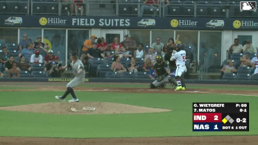 Luis Matos homers (5) on a fly ball to left field. Akil Baddoo scores.