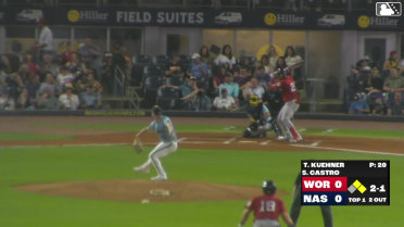 Allan Castro singles on a ground ball to left fielder Jacob Hurtubise. Nate Eaton scores. Mickey Gasper to 2nd.