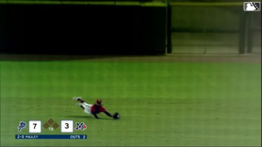 Justin Dean's diving catch in center