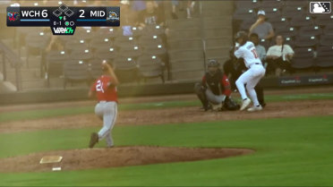 Casey Yamauchi homers (1) on a fly ball to left field.