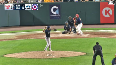 Cayden Wallace singles on a ground ball to right fielder Cole Gabrielson. Leandro Pineda scores. Johnathon Thomas scores. Sam Brown to 3rd.