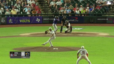 Bryant Betancourt singles on a line drive to right fielder Trevor Hauver. Chad Stevens scores.