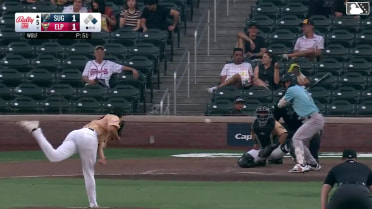 Shay Whitcomb doubles (4) on a line drive to left fielder Samad Taylor. Cavan Biggio scores. Joey Loperfido scores.