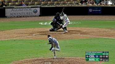 Luis Guanipa singles on a line drive to left fielder Henry Ramos. Caden Merritt scores.