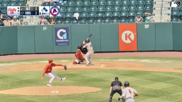 Jesus Castillo singles on a ground ball to right fielder Sam Petersen. Shawn Ross scores. Javier Rivas to 3rd. Duce Gourson to 2nd.