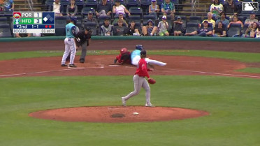 GJ Hill's clean steal of home plate