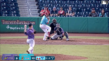 Will Vierling homers (9) on a fly ball to right field. Will Gasparino scores. Macon Winslow scores.