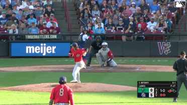 Eric Bitonti singles on a line drive to left fielder Caden Kendle. Luis Peña scores.