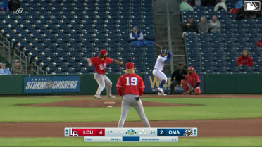 Abraham Toro triples (1) on a fly ball to right fielder Noelvi Marte.
