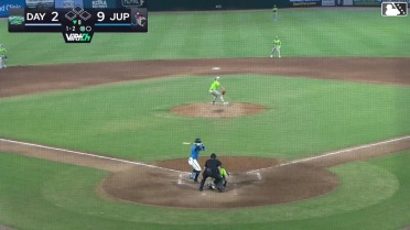 Andrew Salas triples (1) on a line drive to center fielder Kyle Henley.