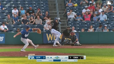 Brett Squires homers (16) on a fly ball to right center field.