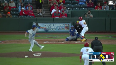 Miguel Ugueto singles on a ground ball to left fielder Josue De Paula. Noah Mendlinger scores. Dakota Harris to 3rd.