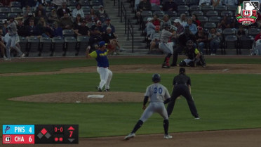 Brendan Jones singles on a line drive to left fielder Shane Sasaki. Michael Snyder scores.