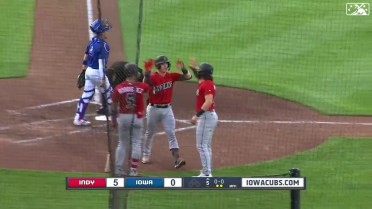 Henry Davis hits his first home run for the Indians