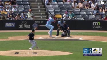 Matt Wallner homers (18) on a fly ball to right center field. Kaelen Culpepper scores.