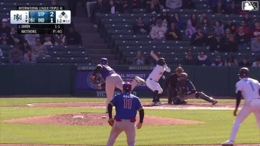 Zebby Matthews In play, run(s) to Ronny Simon