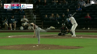 Kyle Nevin singles on a ground ball to left fielder Blake Rambusch. Kendall George scores.