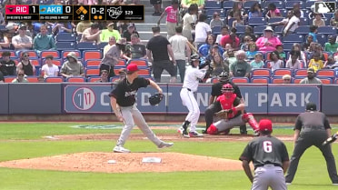 Jake Fox singles on a ground ball to right fielder Jonah Cox, deflected by first baseman Sabin Ceballos. Jose Devers scores. Jaison Chourio to 3rd.