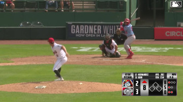 Sammy Hernandez homers (10) on a fly ball to left field.