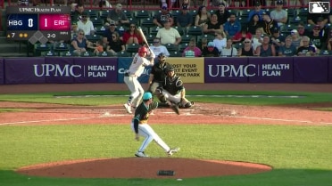 Leandro Pineda homers (3) on a fly ball to right field.