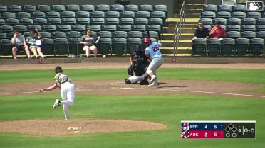 Jesús Báez homers (19) on a line drive to left field.