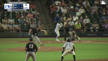 Jax Biggers singles on a line drive to center fielder Braedon Karpathios. Yamal Encarnacion scores.