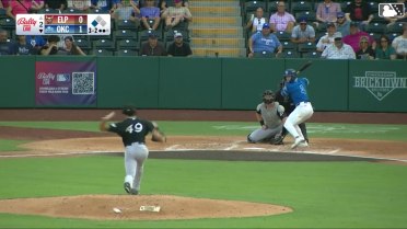 Zach Ehrhard hits a two-run inside-the-park homer