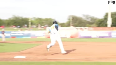 Tirso Ornelas homers (5) on a fly ball to right field.